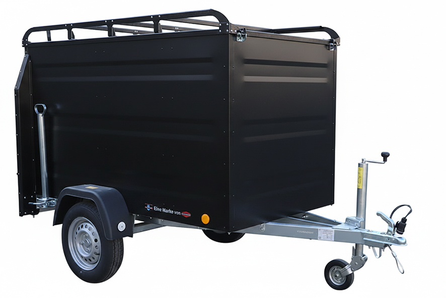 Campingový Přívěs Standard Zvýšený Nebržděný 750Kg - Černý