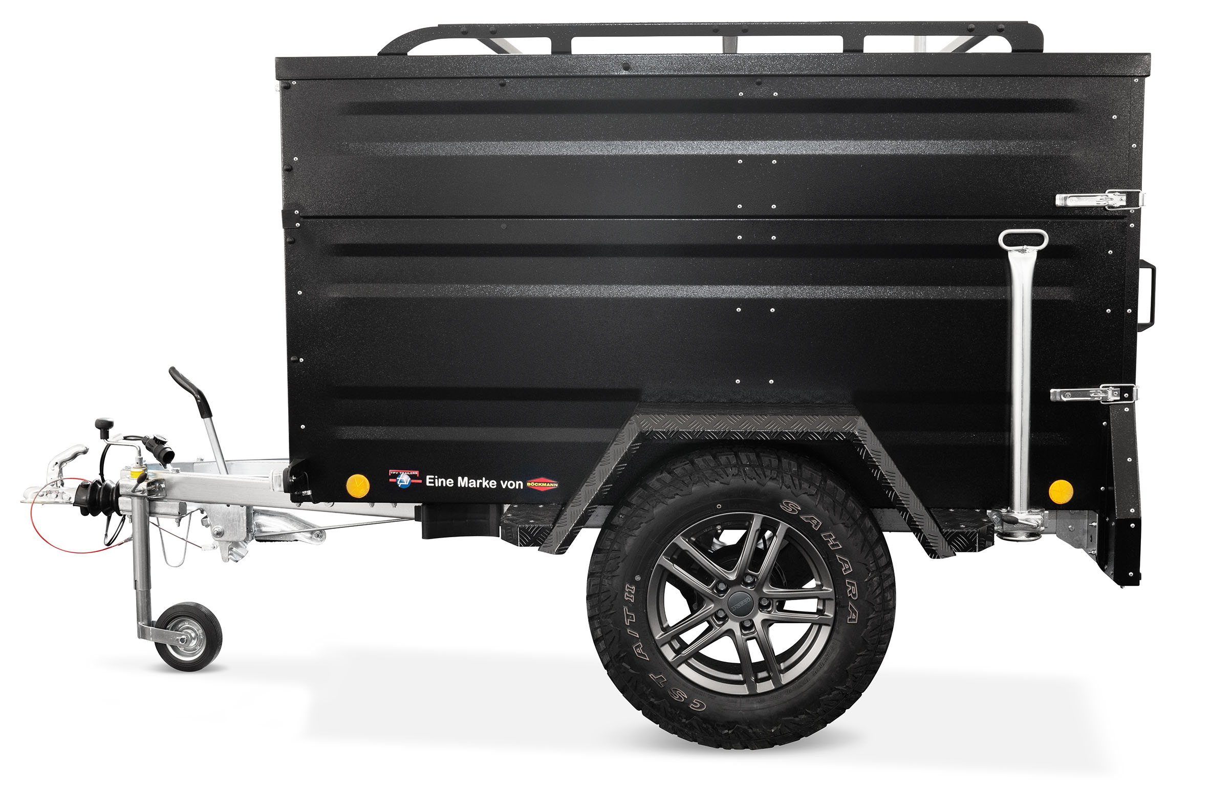 Campingový Přívěs OFFROAD Bržděný 1000Kg Černý - Zvýšený