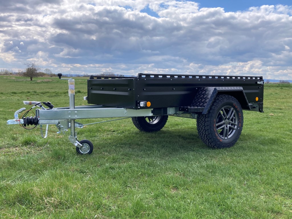 Valníkový Bržděný OFFROAD Přívěs BLACKOUT 1300Kg - Prodloužený / Černý
