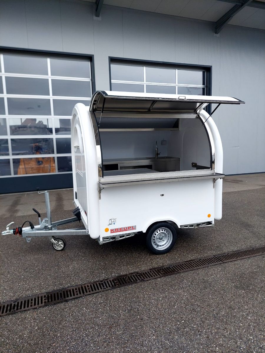 FOOD BOX Bržděný Skříňový Prodejní Jídelní Stánek - Bílý 