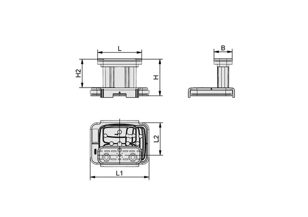 Vakuový blok VCBL-K2-PRO 130x30x100 mm