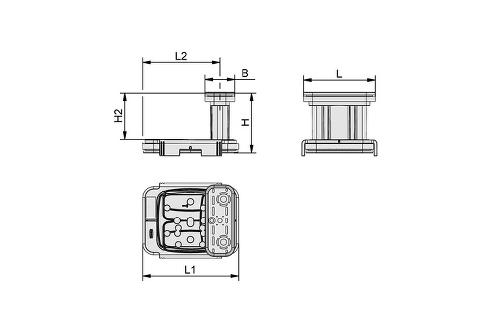 Vakuový blok VCBL-K2-PRO 130x30x100 mm