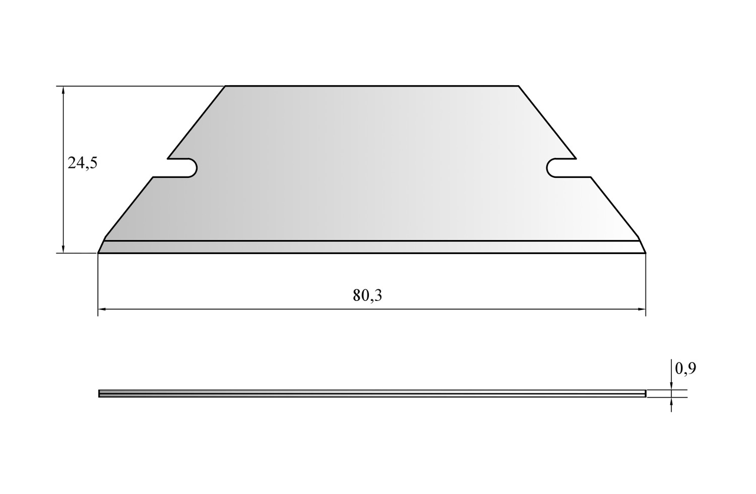 Plochý nůž ITA.230 BLD-TZ230