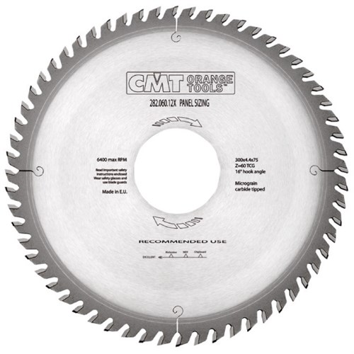 CMT - Pilový kotouč pro velkoplošné pily - D300x4,4 d30 Z60 16° HM