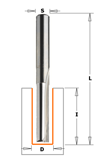 CMT - Fréza HM D=12,7 I=31,7 L=70 S=8