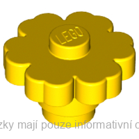 98262 Yellow Plant Flower 2 x 2 Rounded - Solid Stud