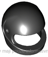2446 Black Minifigure, Headgear Helmet Motorcycle (Standard)