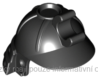 98128 Black Minifigure, Headgear Helmet Ninja / Samurai with Clip and Long Visor
