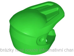 35458 Bright Green Minifigure, Headgear Helmet Dirt Bike