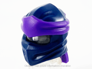 40925pb15 Dark Blue Ninjago Wrap Type 4 with Molded Dark Purple Headband