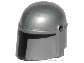 87610pb09 Flat Silver Helmet SW Mandalorian with Black Visor