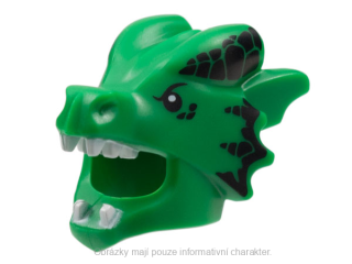 35694pb01 Green Mask Dragon with White Teeth
