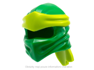 40925pb19 Green Ninjago Wrap Type 4 with Molded Lime Headband