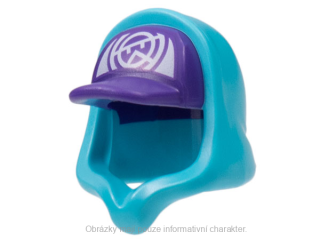 52684pb04 Medium Azure Hood Hoodie with Molded Dark Purple Cap
