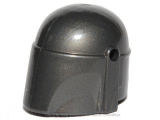 87610 Pearl Dark Gray Helmet with Holes, SW Mandalorian, Plain