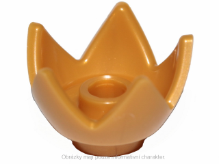39262 Pearl Gold Crown Eggshell with 5 Points and Center Stud