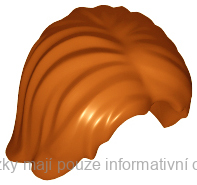 88283 Dark Orange Hair Mid-Length Tousled with Center Part