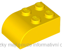 6215 Yellow Slope, Curved 3 x 2 x 1 with 4 Studs