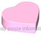 39739 Bright Pink Tile, Round 1 x 1 Heart