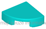 25269 Dark Turquoise Tile, Round 1 x 1 Quarter