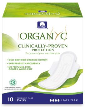 Organyc Denní vložky s křidélky prodloužené Heavy