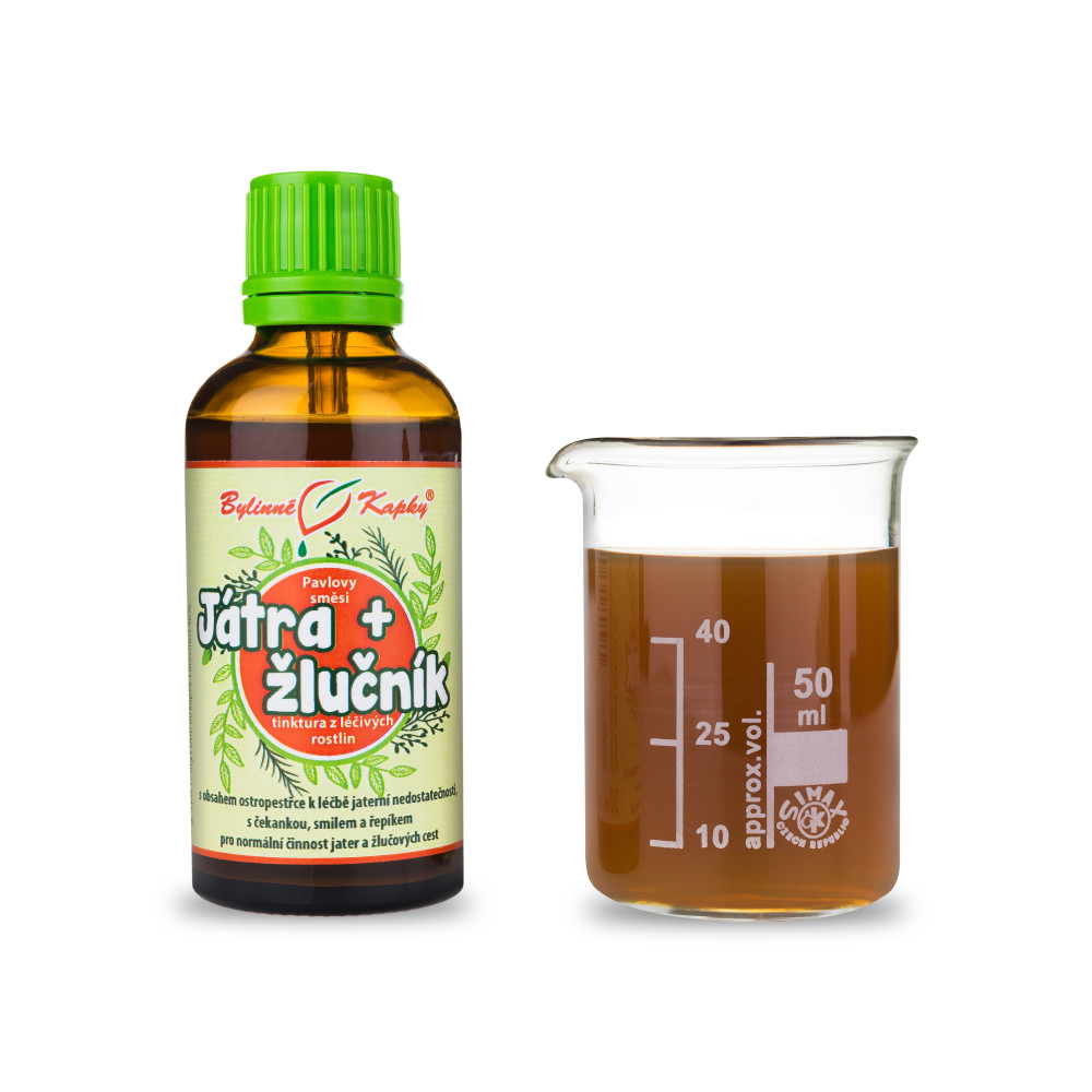 Játra a žlučník - Pavlovy bylinné kapky (tinktura) 50 ml