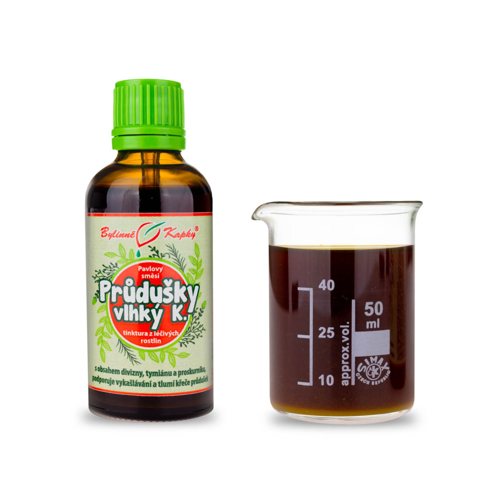 Průdušky - vlhký K. (Odkašel) - Pavlovy bylinné kapky (tinktura) 50 ml