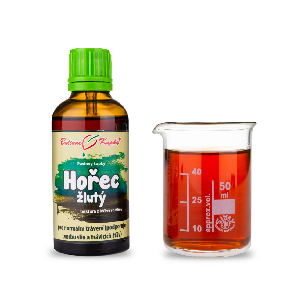 Hořec žlutý - Pavlovy bylinné kapky (tinktura) 50 ml