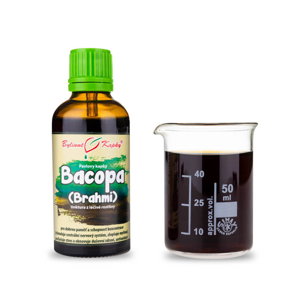 Bakopa (Bacopa - Bráhmí) - Pavlovy bylinné kapky (tinktura) 50 ml