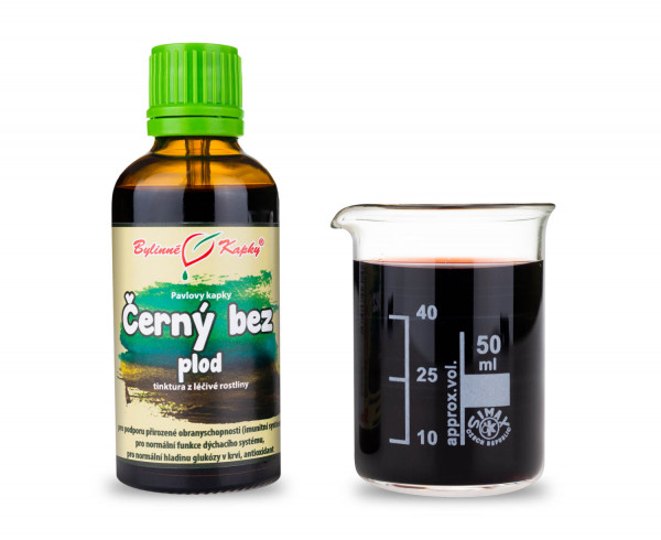 Černý bez plod - Pavlovy bylinné kapky (tinktura) 50 ml