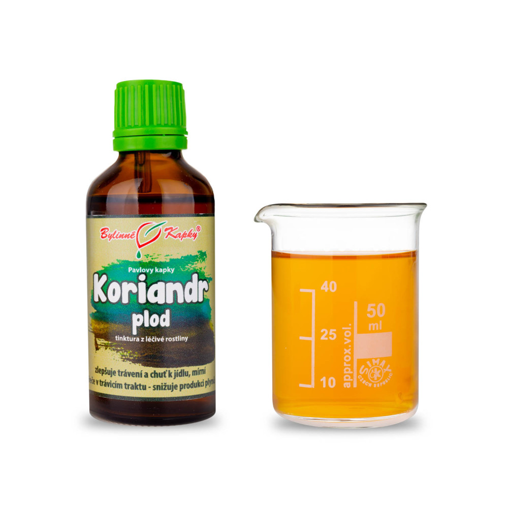 Koriandr plod - Pavlovy bylinné kapky (tinktura) 50 ml