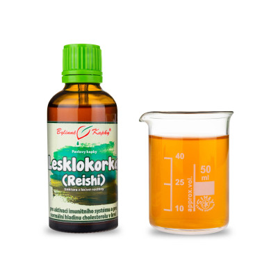  Lesklokorka (reishi, ganoderma) (TCM) - Pavlovy bylinné kapky (tinktura z lesklokorky) 50 ml