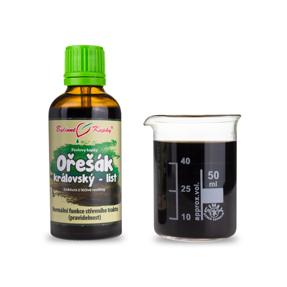 Bylinné kapky Ořešák královský list kapky (tinktura) 50 ml