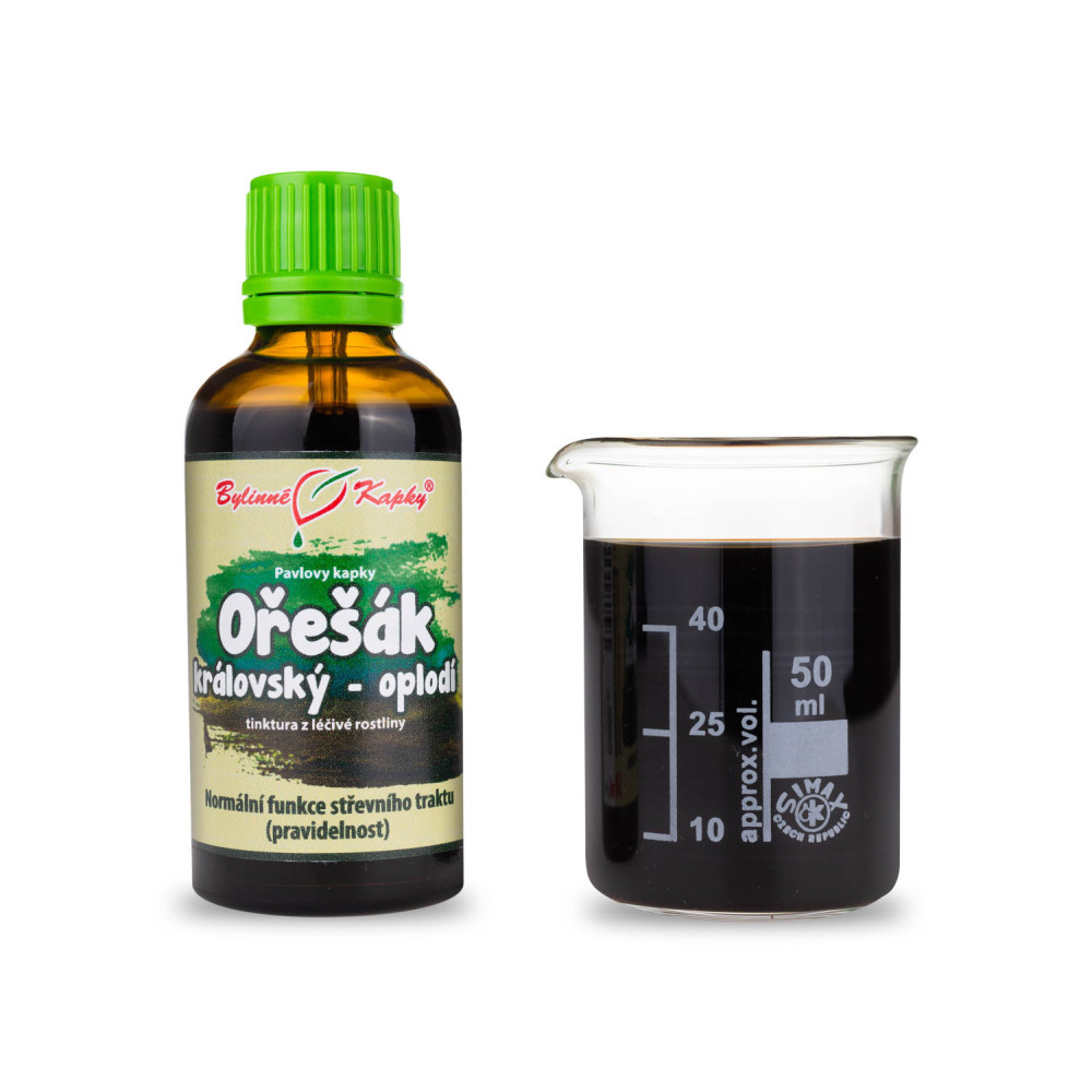 Ořešák královský (vlašský) oplodí - Pavlovy bylinné kapky (tinktura) 50 ml