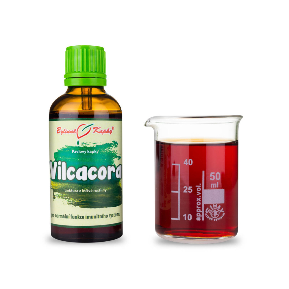  Vilcacora (řemdihák svazčitý, kočičí dráp, uňa de gato) - Pavlovy bylinné kapky (tinktura) 50 ml