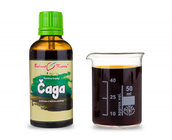 Čaga (chaga - rezavec) - Pavlovy bylinné kapky (tinktura z čagy) 50 ml