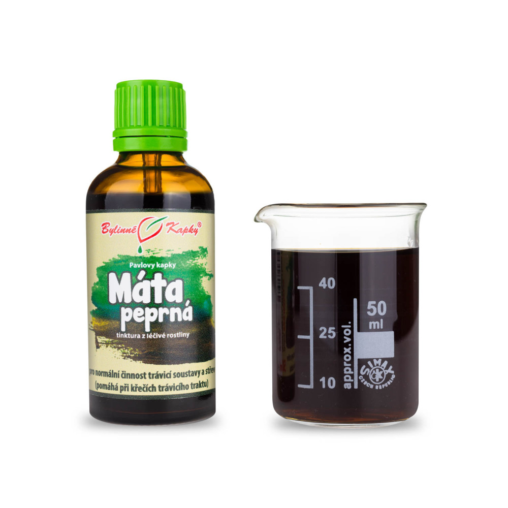  Máta peprná - Pavlovy bylinné kapky (tinktura) 50 ml