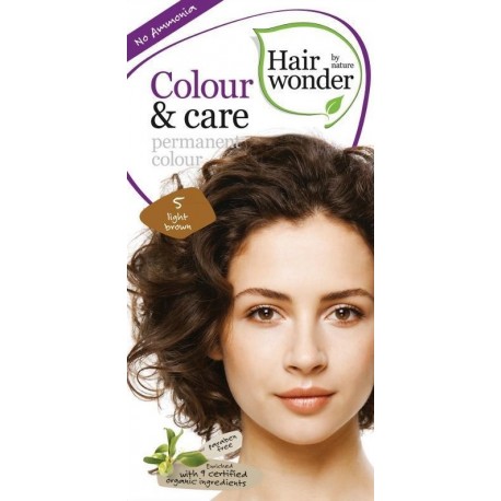 Hair Wonder Barva na vlasy dlouhotrvající Světle hnědá 5  