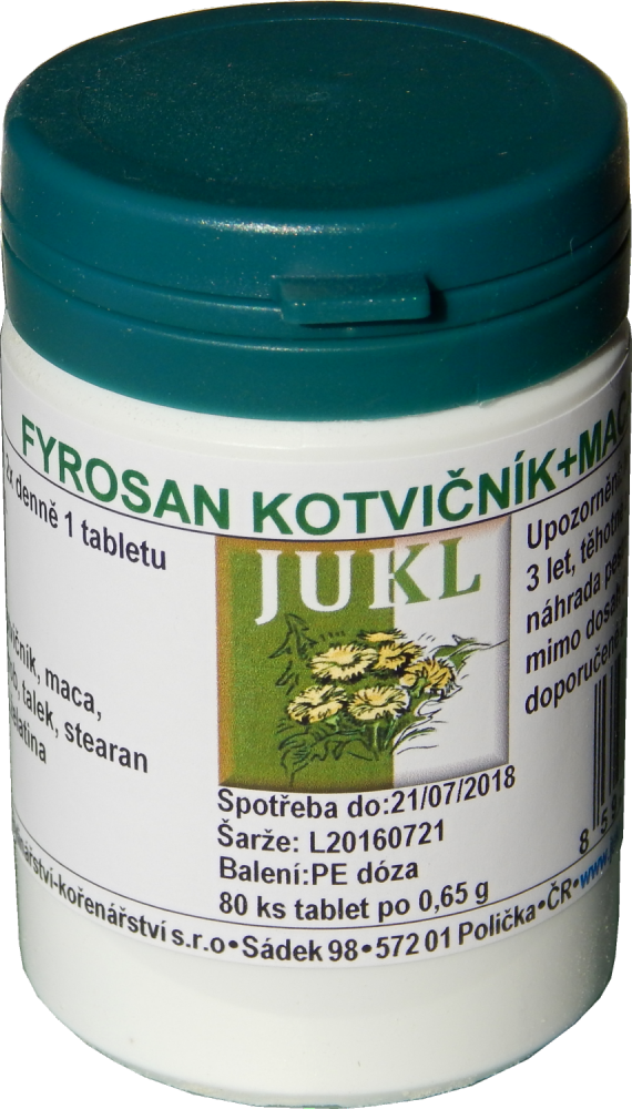 Jukl Fyrosan Kotvičník + Maca 52 g