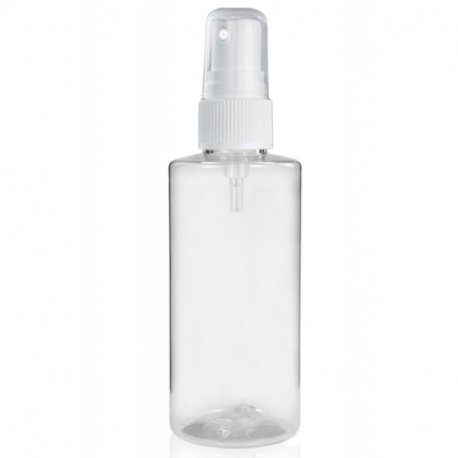 Skleněná lahvička s rozprašovačem, průhledná 125ml