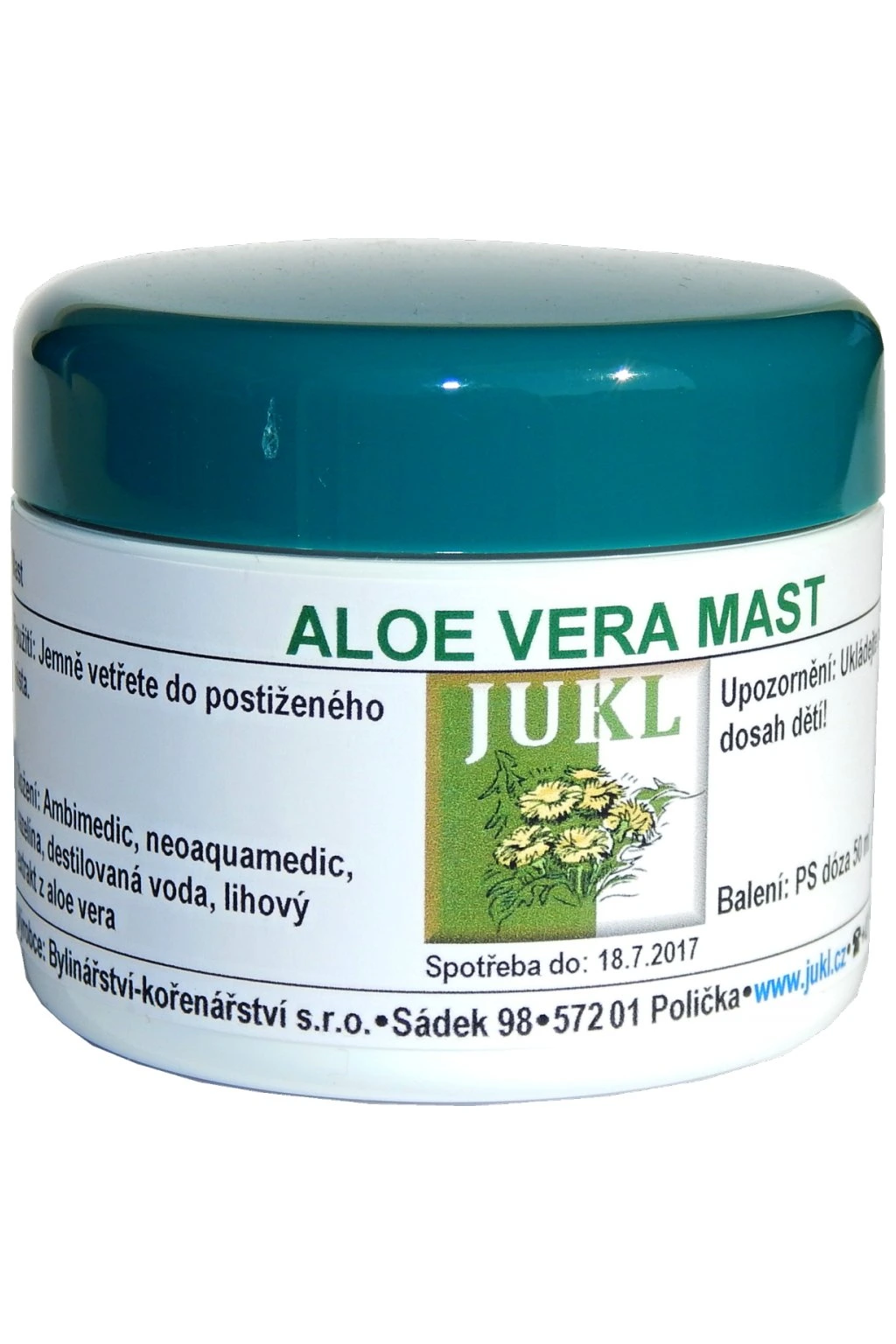 Jukl Bylinná mast Aloe vera 