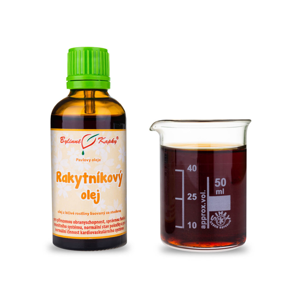 Rakytníkový olej 50 ml - přírodní za studena lisovaný - přírodní beta karoten