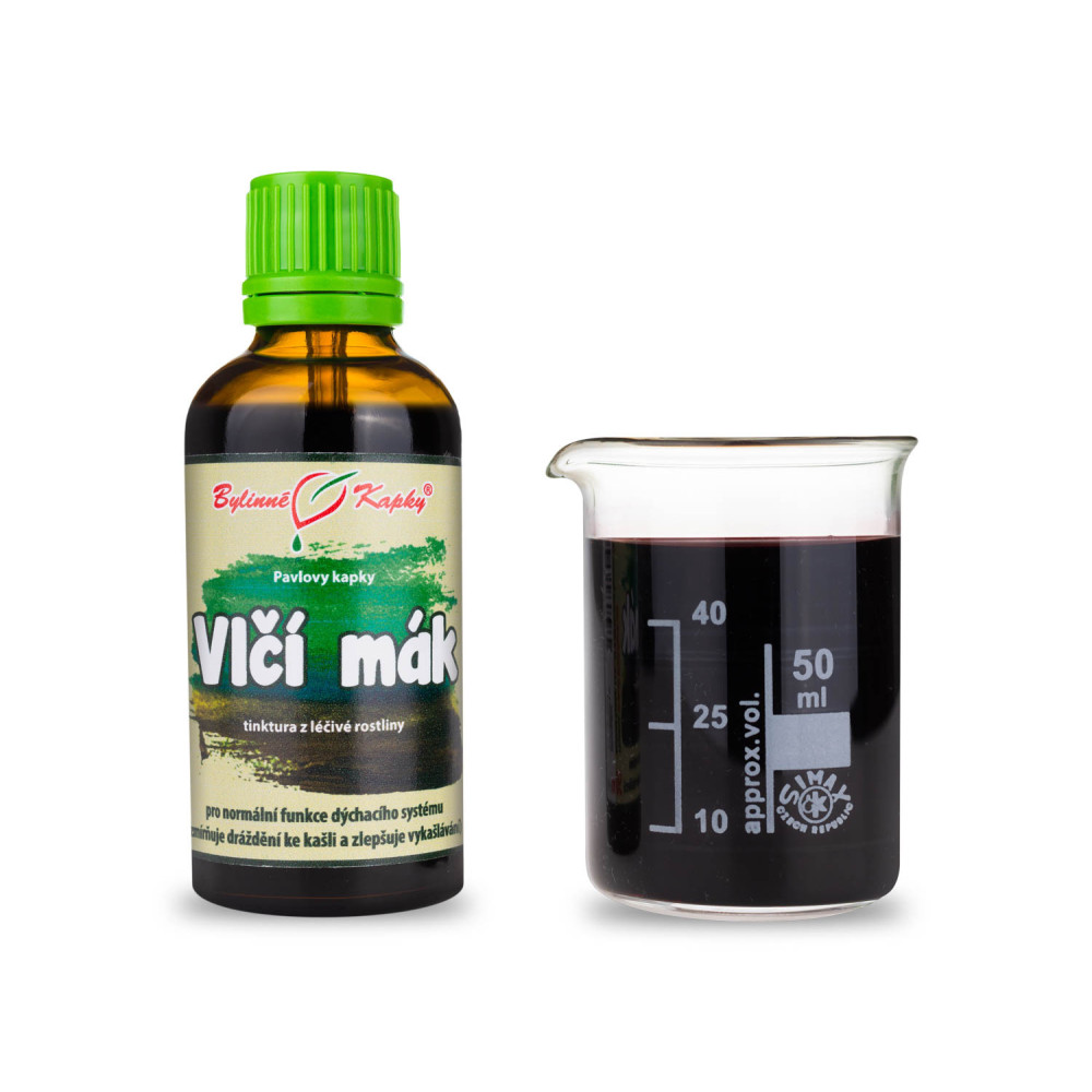 Vlčí mák - Pavlovy bylinné kapky (tinktura) 50 ml
