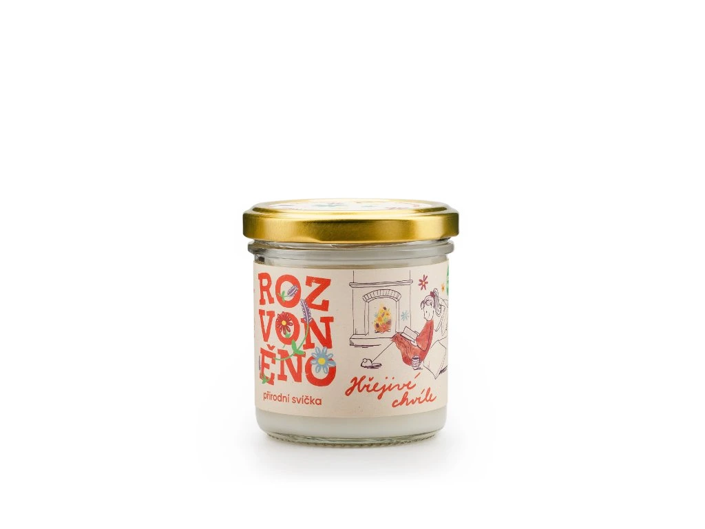 ROZVONĚNO - přírodní svíčka s BIO zázvorem, citronem a cedrem