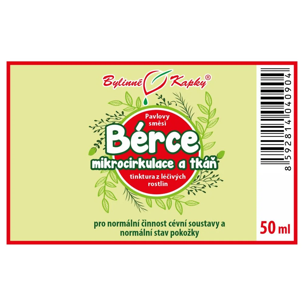 Bérce – mikrocirkulace a tkáň Pavlovy bylinné kapky (tinktura) 50 ml 