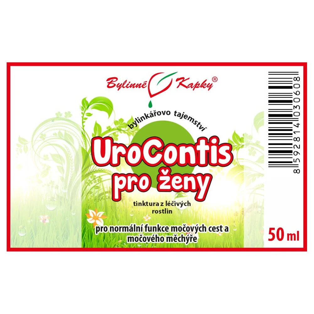 UroContis pro ženy - Bylinné kapky (tinktura) Bylinkářovo tajemství 50 ml
