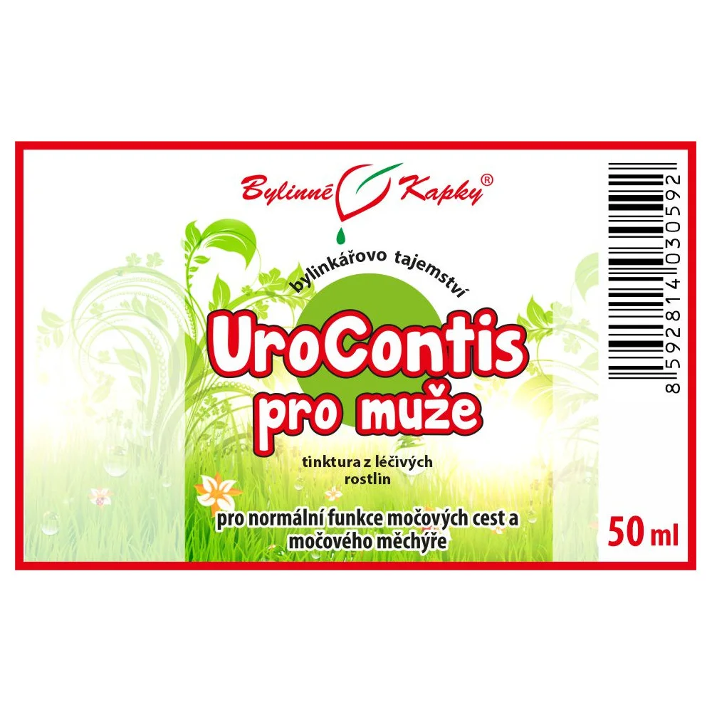 UroContis pro muže - Bylinné kapky (tinktura) Bylinkářovo tajemství 50 ml