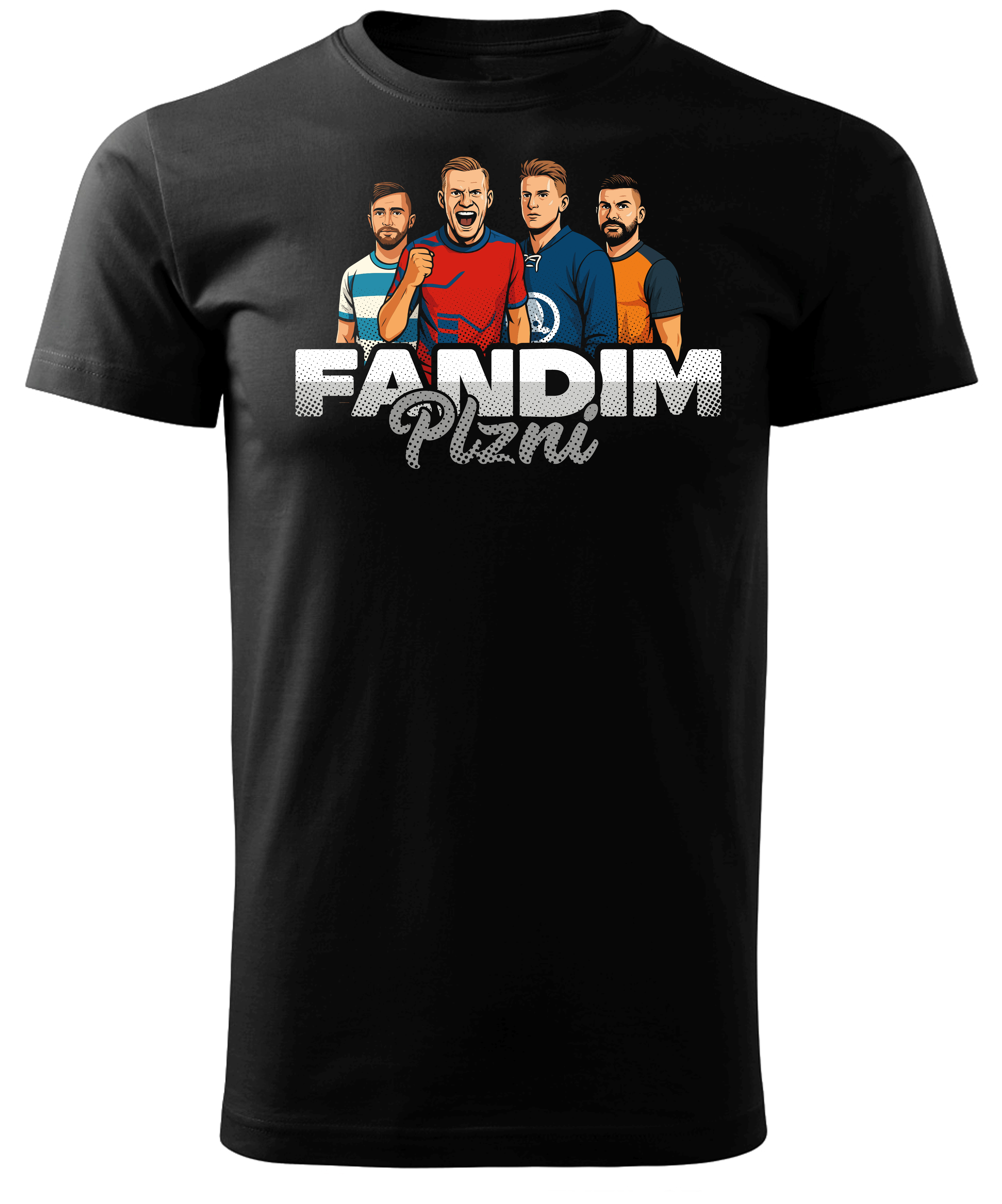 Fandím Plzni (tričko, pánské, černé)