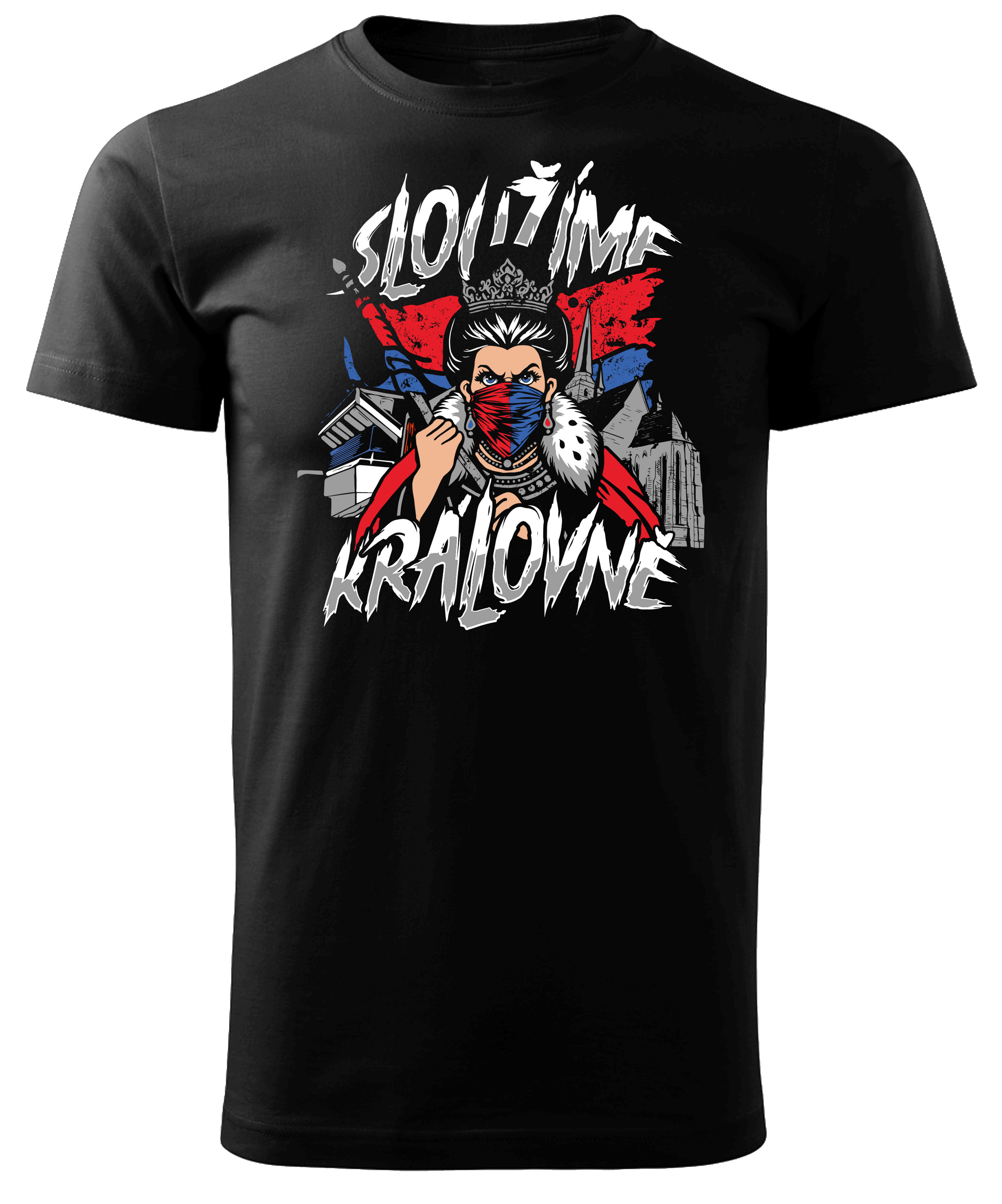 Sloužíme královně! (tričko, pánské, černé)