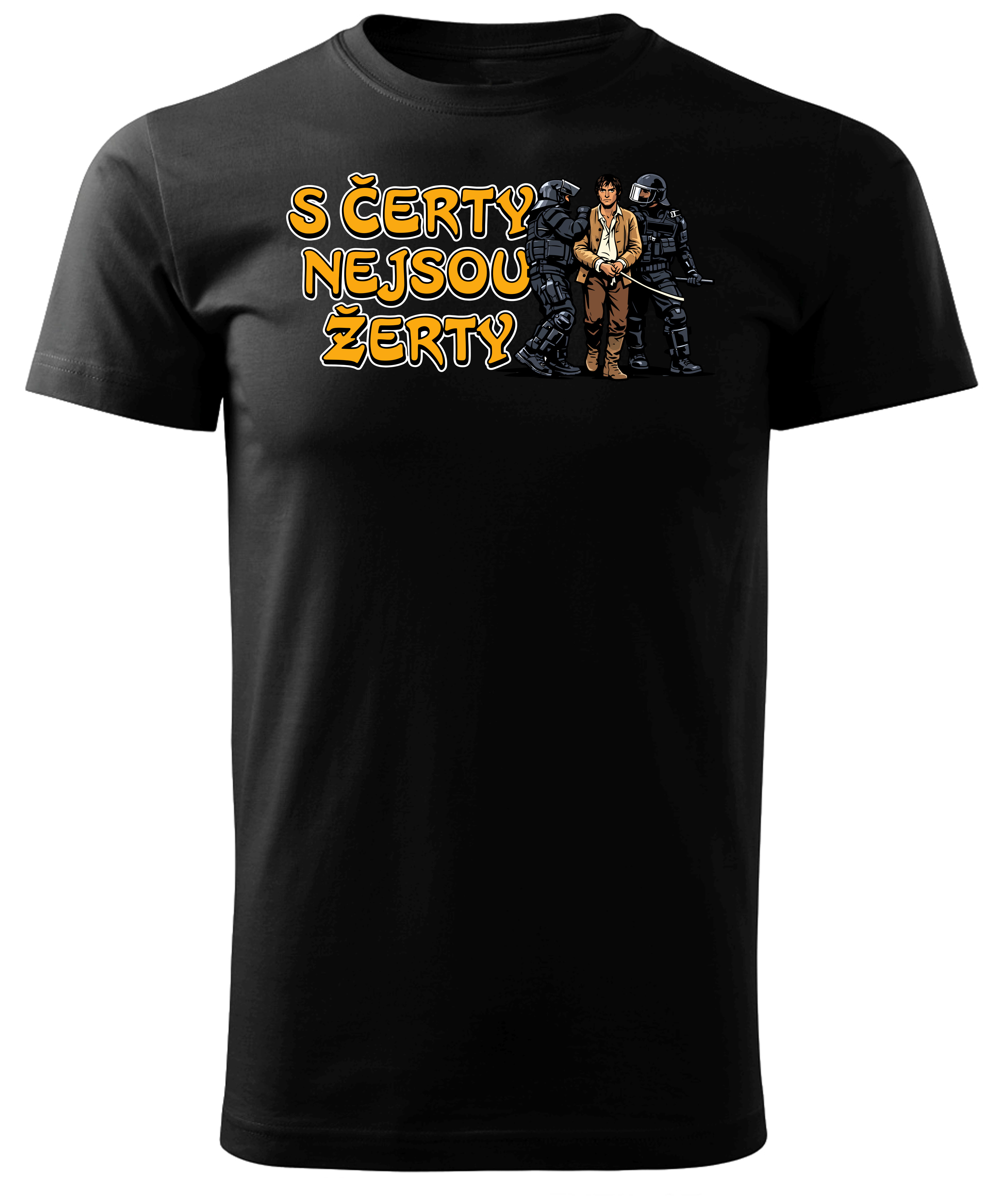 S čerty nejsou žerty (tričko, pánské, černé)
